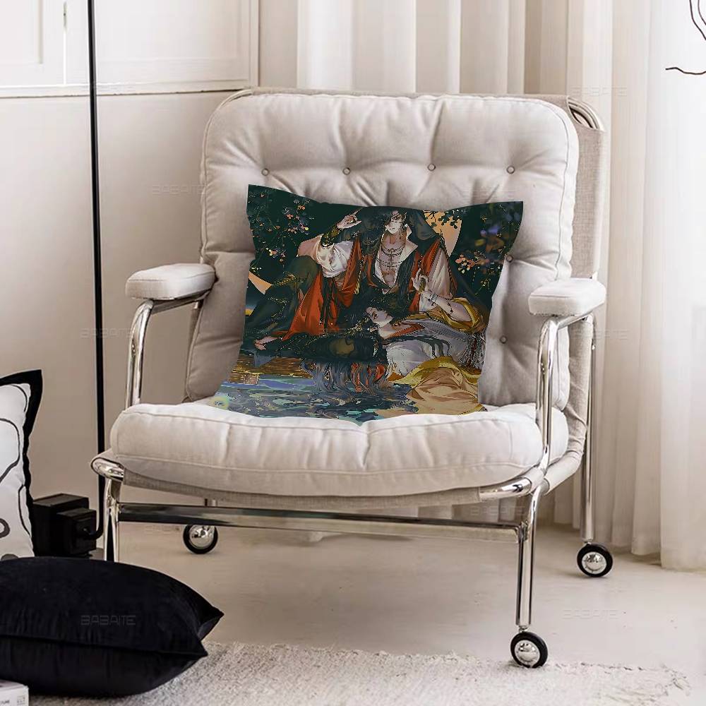 Heaven Officials Blessing Cushion Cover Inches Farmhouse Decor Home Throw Pillow Covers For Couch Decorations