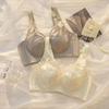 High-End Satin Plus Size Anti-Sagging Bra with Side Support