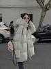 2025 Korean Style Women's Warm Hooded Mid-Length Down Coat