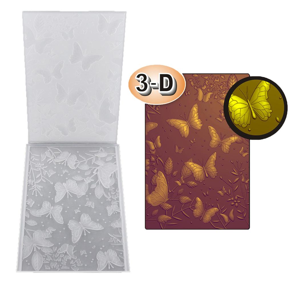 3d Embossing Folder Background Plastic Flower Stencil for Scrapbooking DIY Album Card Making Clay Jewelry Craft Decor