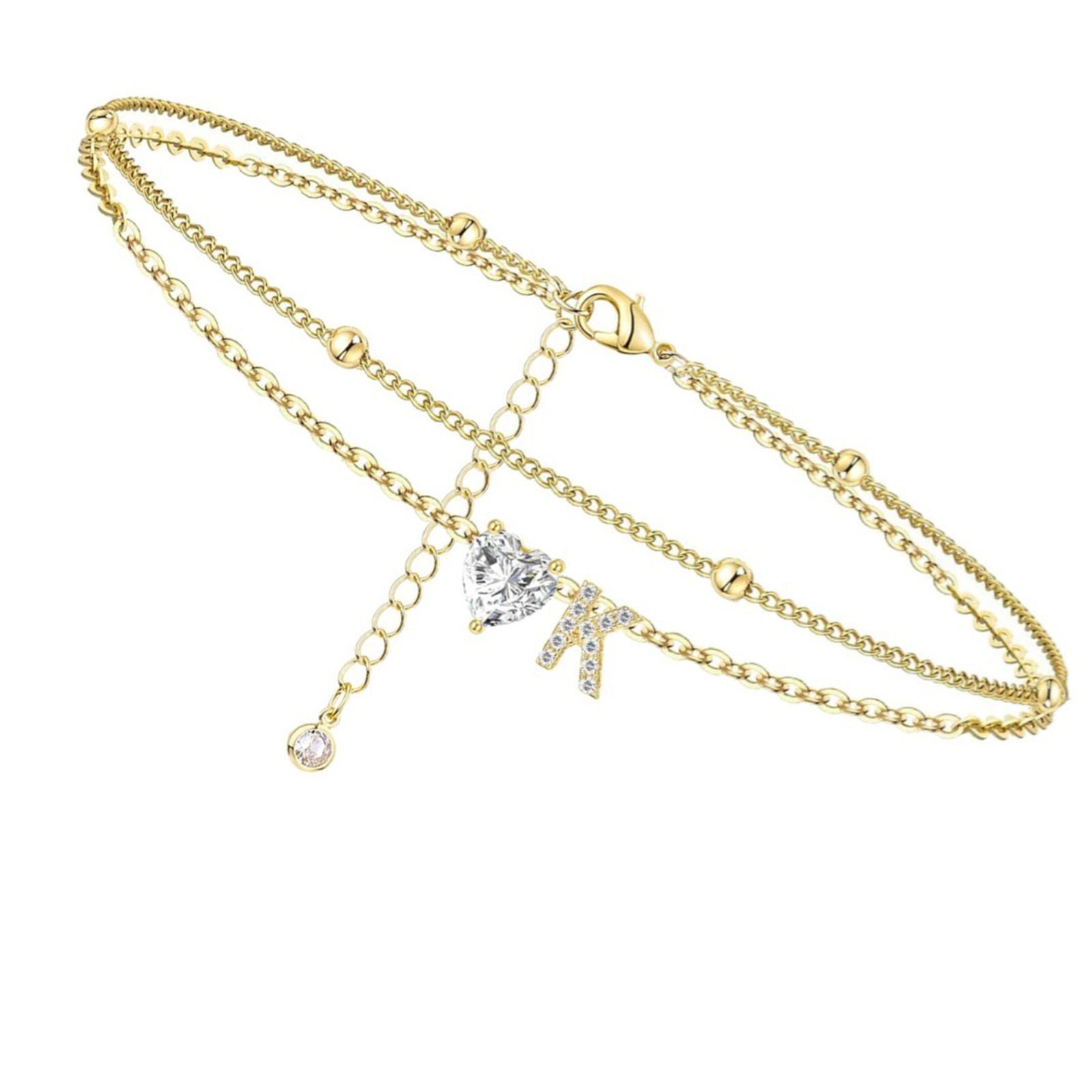 

Инициал Сердце Ножной браслет Сердце Буква Ножной браслет Персонализированная монограмма Ножной браслет1 шт One Size