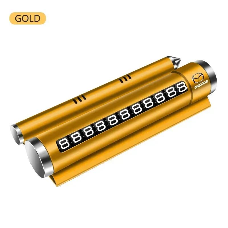Car Safety Hammer Mobile Phone Temporary Parking Number Plate For Mazda CX5 CX7 CX8 CX9 CX30 M3 M6 CX3 Auto car Accessories