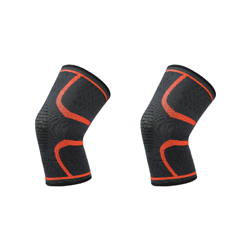 2PC Unisex Compression Knee Sleeve Support Running Basketball Lift Knee Pads
