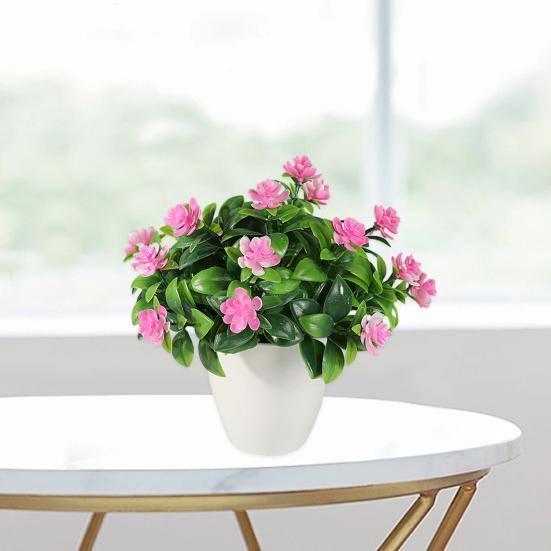 Eye-catching Faux Rose Bonsai Easy Care Vivid Appearance Decoration