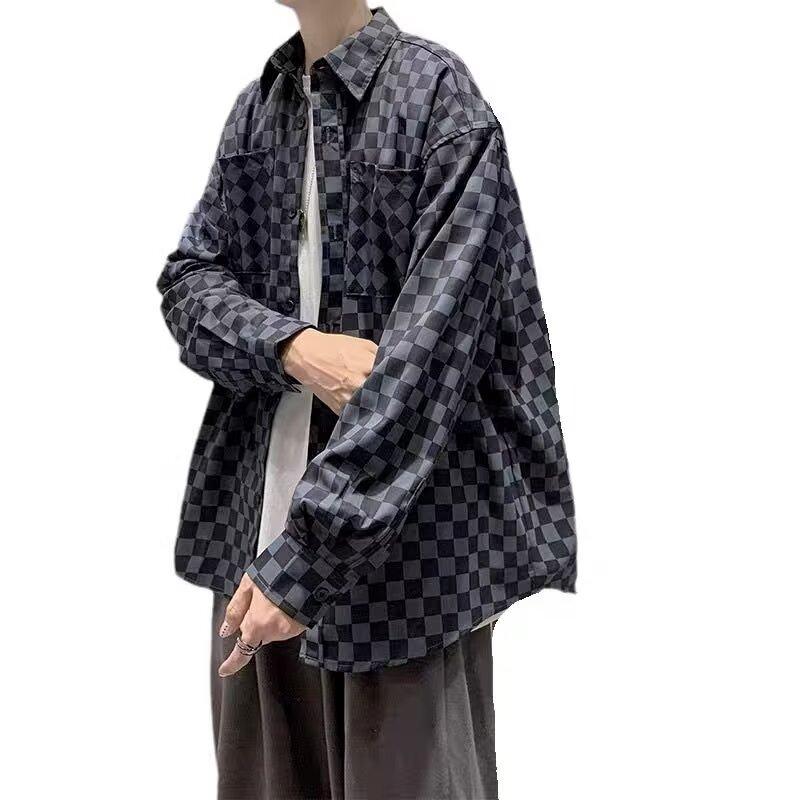 2024 Casual Long Sleeved Shirt Ins Loose Shirt Men'S Summer Trend Versatile Casual Jacket