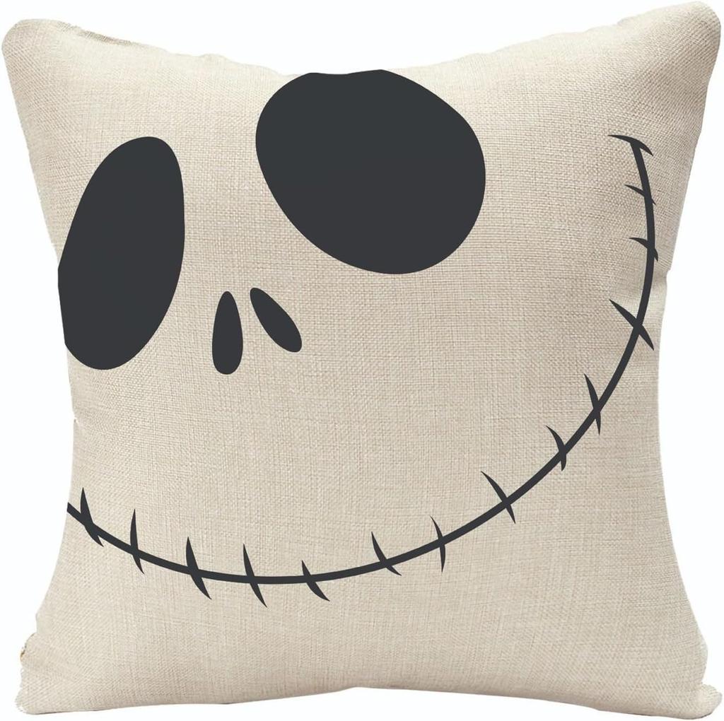 Spooky Halloween Pillows: Mummy, Skull, Trick or Treat, and Cat Eyes Designs! Sofa cushion cover, holiday party decoration, gift