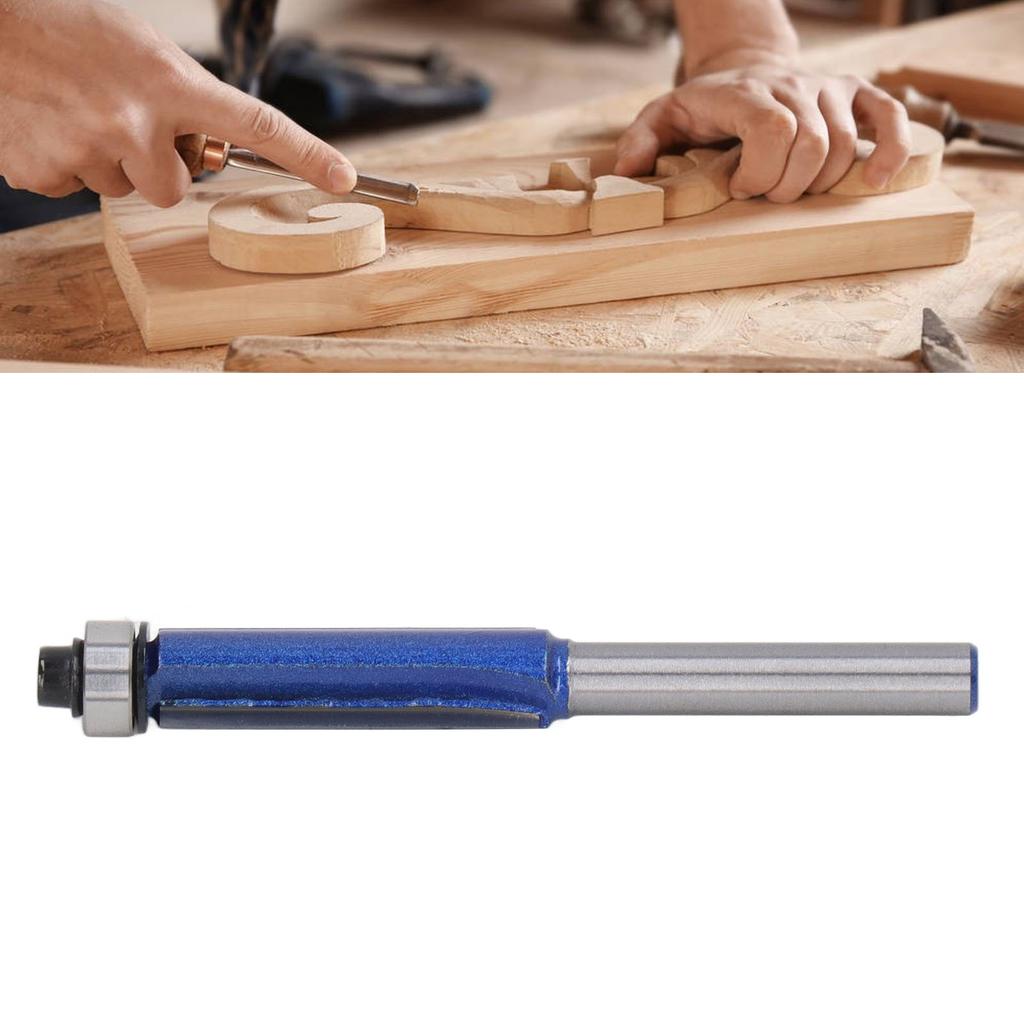 Blue Chamfer End Mill Professional Robust Stable   Trimming Milling Cutter Bit for Woodworking 6mm Shank