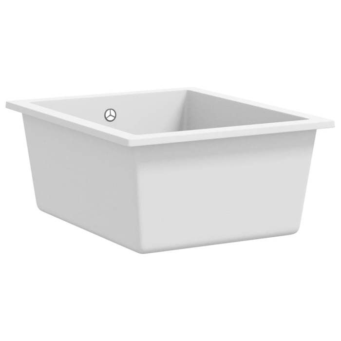 VidaXL Evier de Cuisine avec Trou de Trop-plein Evier Encastré Extra-profond Evier Carré Décoration de Cuisine Maison 147076