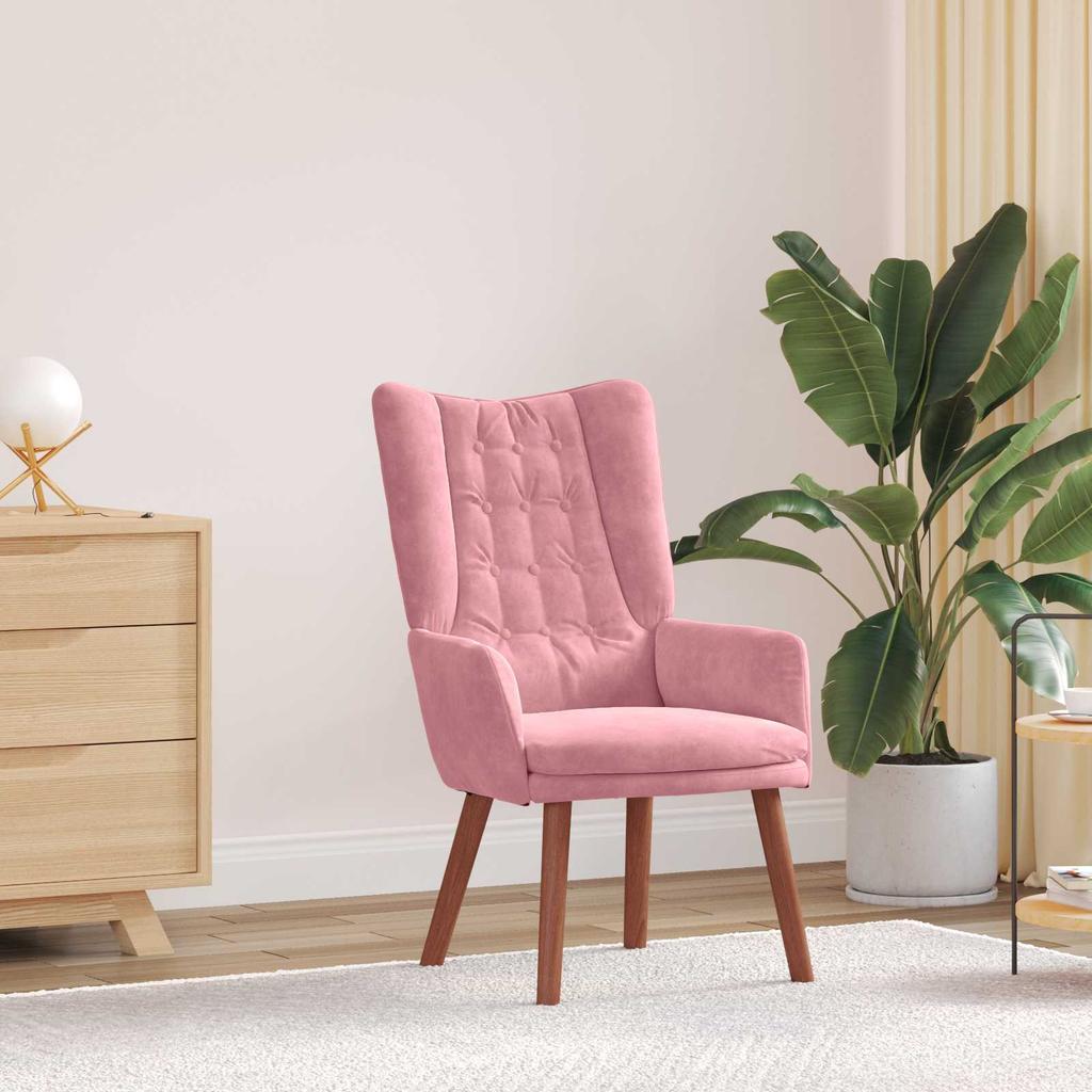 Armchair Pink 63 x 67 x 94 cm Velvet