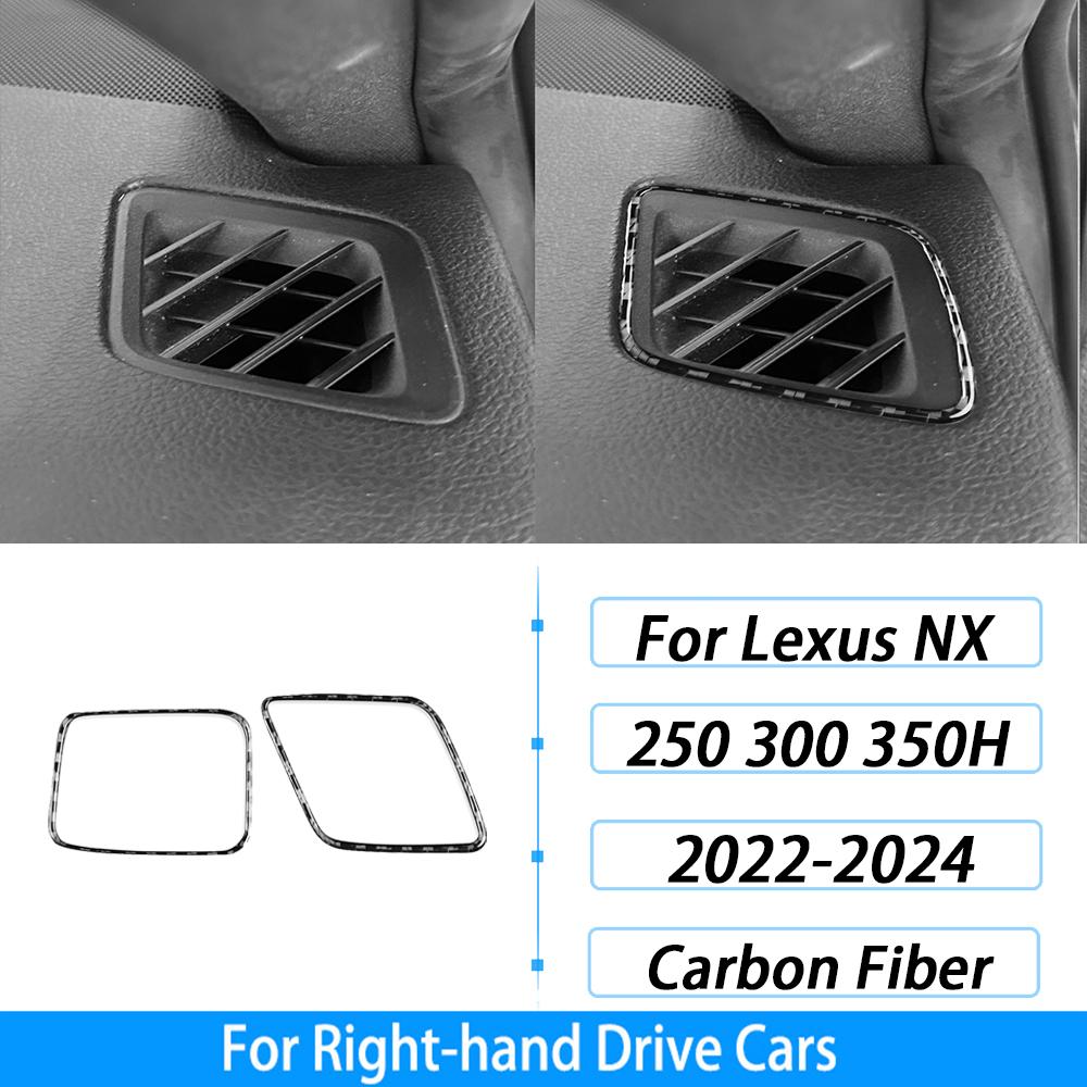 For Lexus NX 250 300 350H 2022-2024 Carbon Fiber Gear Shift Knob Both Side Panel Trim Cover Car Interior Accessories Sticker