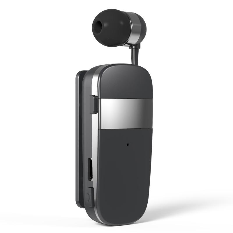 Bluetooth Wired Headset with Ultra-Long Battery, Single Ear, In-Ear Design, Vibration Alert, and Retractable for Business Calls.