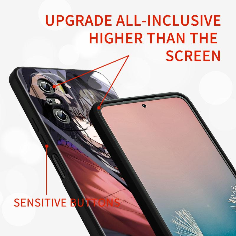 Anime Inuyasha For Xiaomi Redmi Note 12 Turbo 11E 11S 11 11T 10 10S 9 9T 9S Pro Plus 5G Black Phone Case