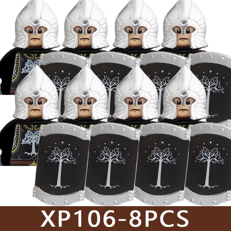 Medieval Castle Soldier Figures Building Blocks Military Dragon Knight Guard Armored Warrior Infantry Sword Spear Bricks Toy Boy