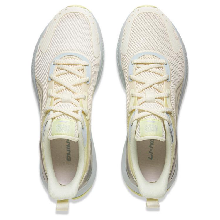 Li-Ning Comfortable Versatile Shock Absorbing Resilient Wear Resistant Low Top Casual Running Shoes Women sneaker Off-White ARHV022-5