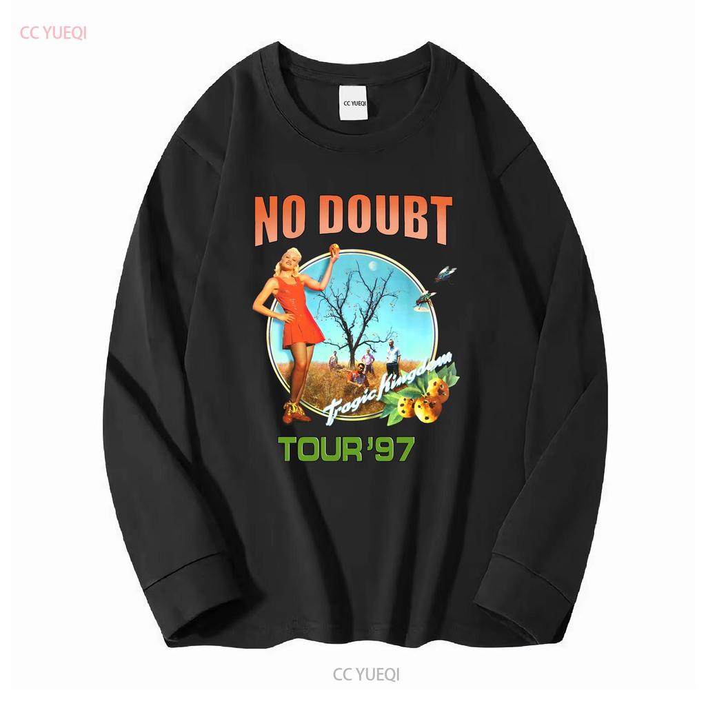 Vintage 1997 Koszulka z długim rękawem No Doubt Tour 87 Biała KV10583 vintage Wypłukana moda Wszechstronny top do noszenia na co dzień graficzny