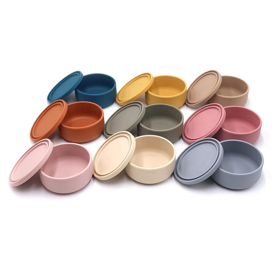 Microwave Freezer Safe Portable Leakproof Spill Proof Silicone Lunch Bento Bowls With Lid Silicone Lunch Container