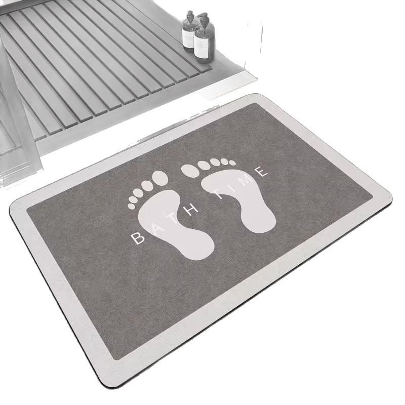 Simple Style Diatomaceous Earth Floor Mat - Stain & Wear-Resistant Bathroom/Toilet Entrance Mat