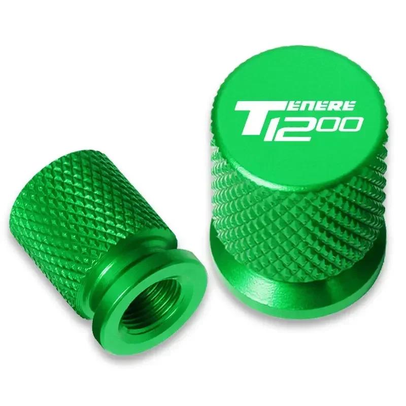

Motorcycle Wheel Tyre Valve Stem Caps Cover Accessories With LOGO TENERE 1200 For yamaha Super Tenere 1200 Tenere 1200 XT1200Z зелёный