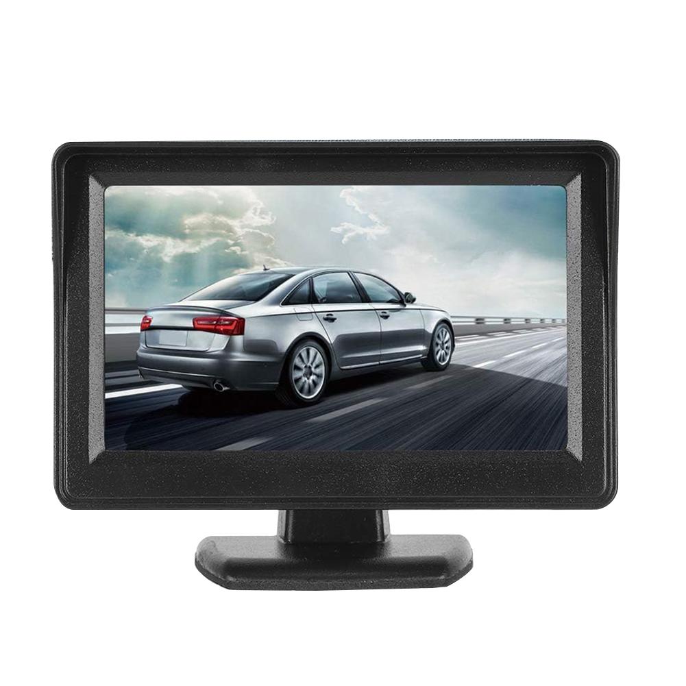 4.3 Inch HD Car Monitor with 2 Way AV Input HD Digital Color Car Monitor for Rear View Camera Parking Backup Reverse
