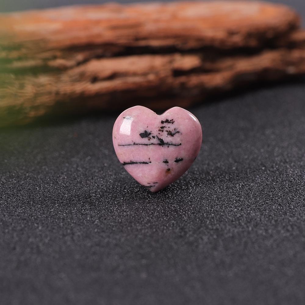 8x20mm Natural Stone Peach Heart Pendant - Crystal, Jade, Agate Gem for DIY Jewelry