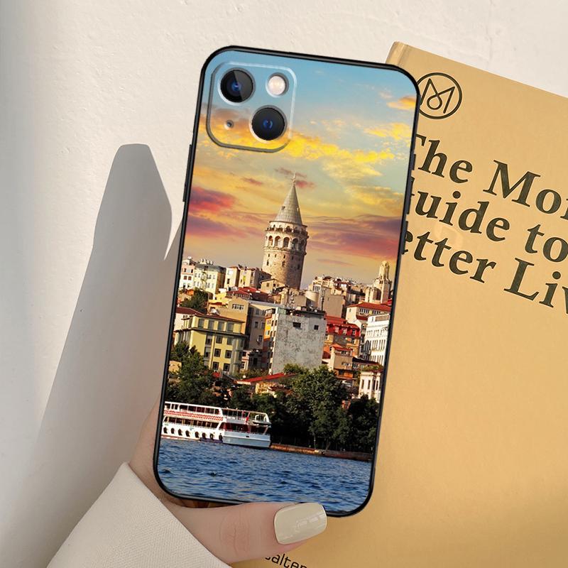 Turkey Istanbul Scenery Building Case For iPhone 16 15 14 Pro Max Plus 13 12 Mini 11 Pro Max Back Cover