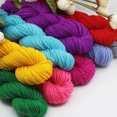 25g/top 4ply Kalın Boyalı Pamuk Karışımı Yün Tığ Iplik Bebek Şapka Eşarp Kazak Battaniye El Örgü Ipliği Iplik