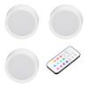 3 Stück LED Puck Licht 4 Farben Dimmbar Timing Wiederaufladbare Batterie Betrieben LED Push Lampe mit E26 B