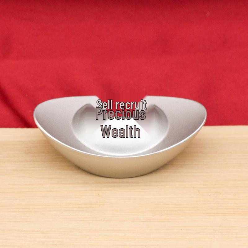 Solid Brass Gold Ingot Ornament: Living Room Treasure Basin Decoration & Opening Gift