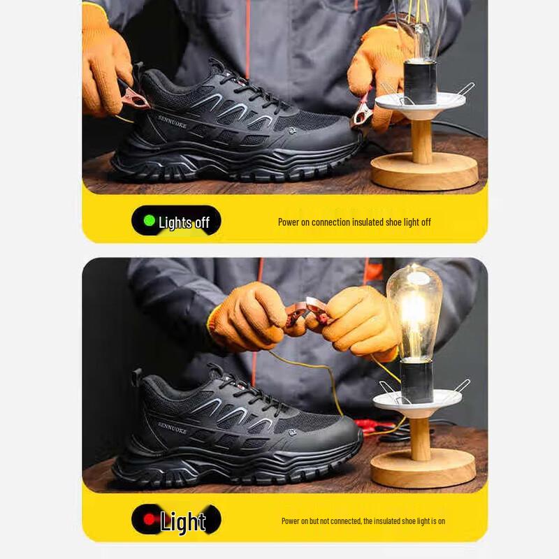 OIMG Men's Lightweight Breathable Safety Work Shoes
