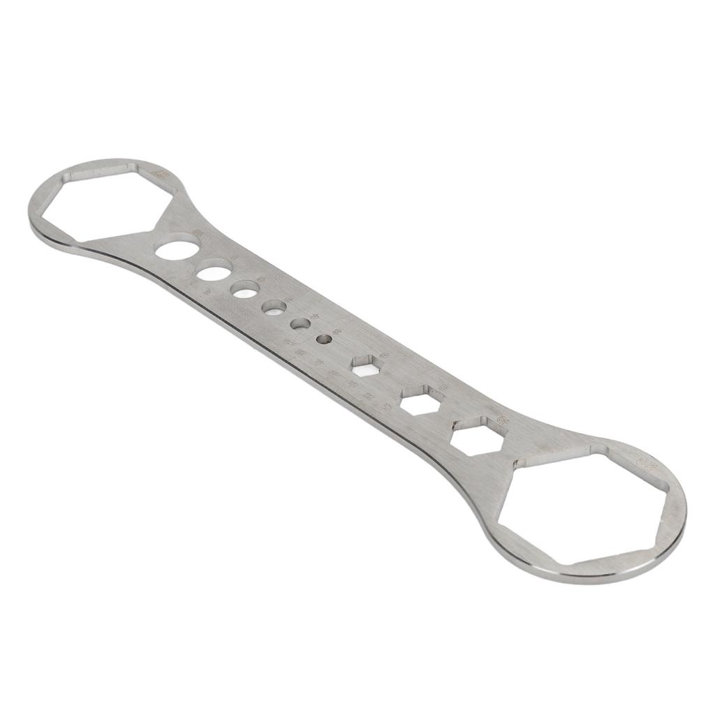 Bike Front Fork Wrench Stainless Steel Bicycle Pneumatic Fork Cover Removal Tool for Mountain Bike 27‑28mm 1.06‑1.1in