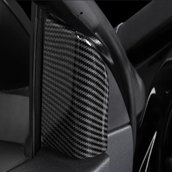 For Toyota Highlander 2017- Carbon Fiber Front door Decor Trim Cover 1pcs