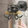 Kitchen Bathroom Convenience Hanging Stickers Without Drilling Hook 360°Rotatable Multifunctional Wall Adhesive Six Claw Hook