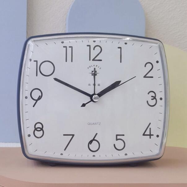 Polaris Silent Alarm Clock with Large Numbers, Modern Minimalist Design for Bedroom or Desk