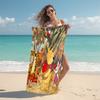 Personalized Winnie Pooh Friends Beach Towel Microfiber Beach Towel Thin Absorbent for Beach Swimming Yoga Bath Sports. 0910367