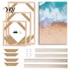 Art Display Holder Wood Painting Frame, Easy to Install Wooden Strips DIY Self Assembly Kit, Custom Picture Framing Decorative for Oil And Wall