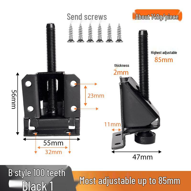 Adjustable Metal Leveling Feet for Furniture, Anti-Slip Pads for Uneven Floors, Height Adjustment for Cabinets