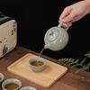 Chinese Tradition Kung Fu Tea Set Portable Ceramic Travel Tea Set Home Office One Teapot Four Teacup Teaware Tea Ceremony Gifts