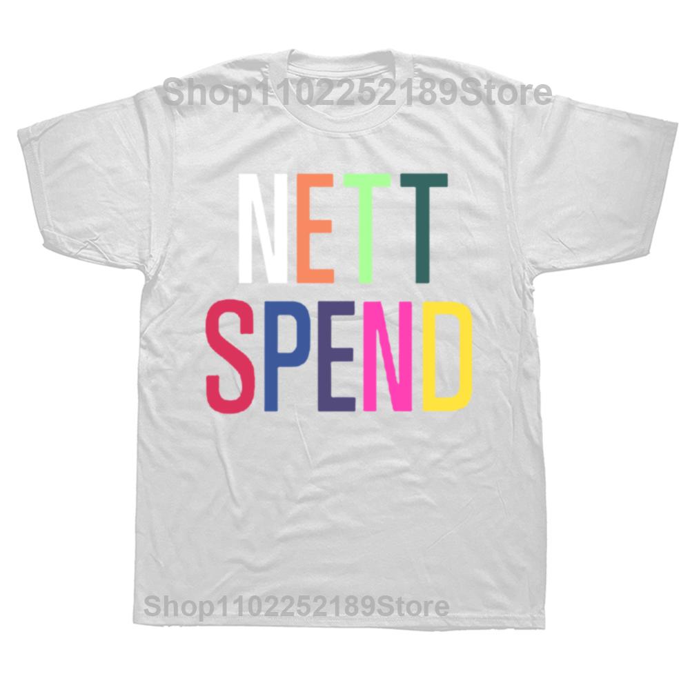 Vtipná trička s grafikou loga Nettspend Rainbow Pánská Dámská Móda Ležérní Nadměrné Tričko 100% Bavlna Volné Nadměrné Tričko