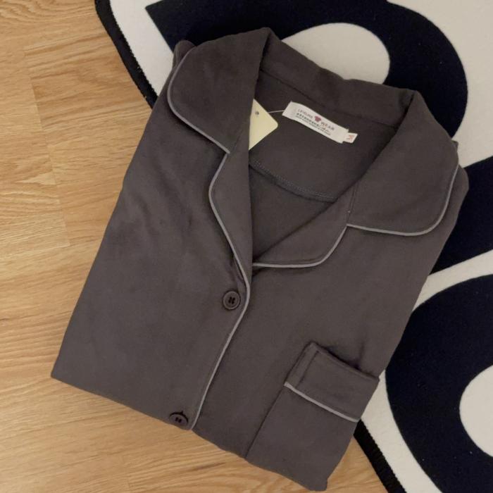 

Женские утепленные пижамы с длинными рукавами и брюками, однотонные пижамы, женская домашняя одежда для спальни, женские пижамы XL