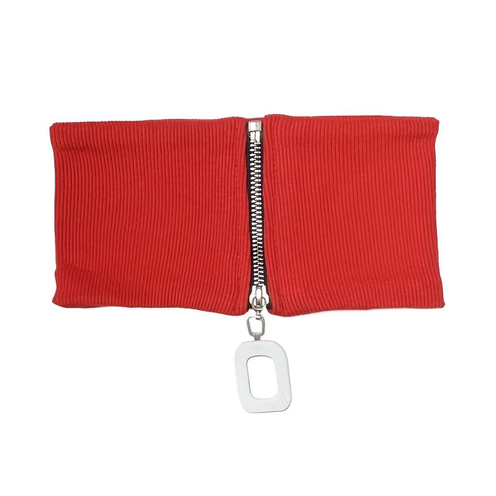 Elegant Zipper Neck Warmer, Stretchable Windproof Knit Scarf and Collar for Warm Decoration