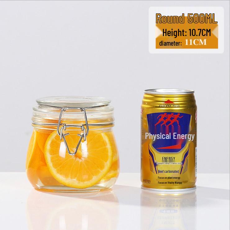 Food-Grade Glass Storage Jar for Nuts, Grains, Wine, Tea, and Honey