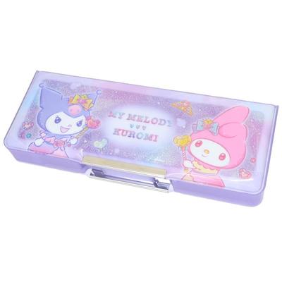 Sanrio My Melody Kuromi Pencil Case with Sparkly Dress Double-Sided