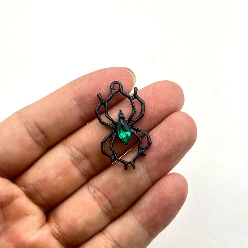 Gothic Ghost Spider Skull Dangle Earrings - Women's Horror Prank Pendants