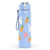 1PC Easter Bunny Carrot Flower Pattern 750ml Color Plastic Sports Water Bottle Leakproof Flip Straw Lid Suitable for Sports Office Home Use