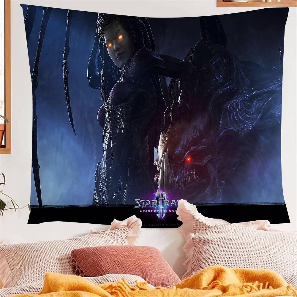 1PC Game SStarCraft 2 Tapestry Art Printing Japanese Wall Tapestry Anime Wall Hanging Home Decor
