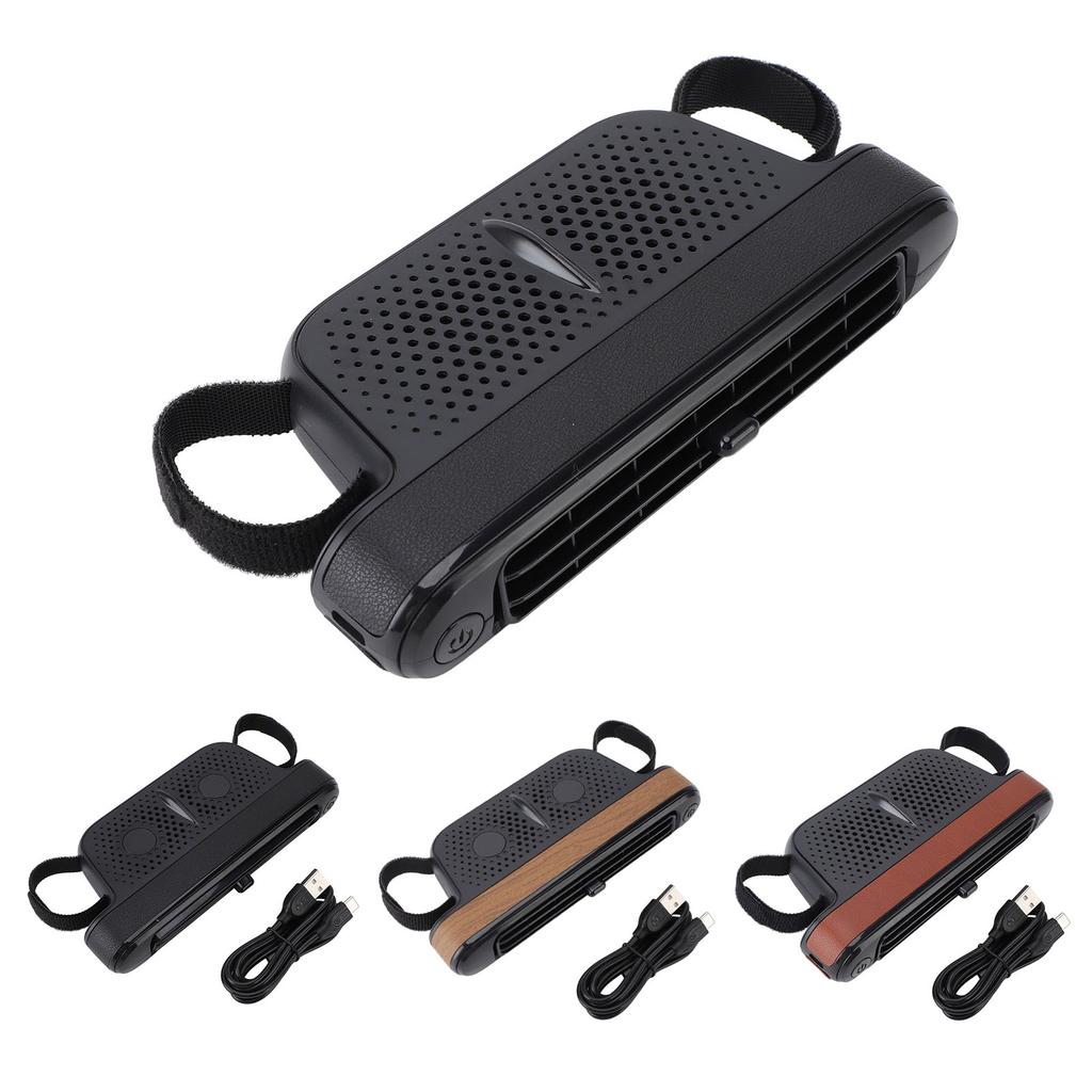 Autositzventilator 3 Windgeschwindigkeiten Geräuscharm Leistungsstarker Doppel-Turbinen-Autokühlventilator für Fahrzeugrücksitze