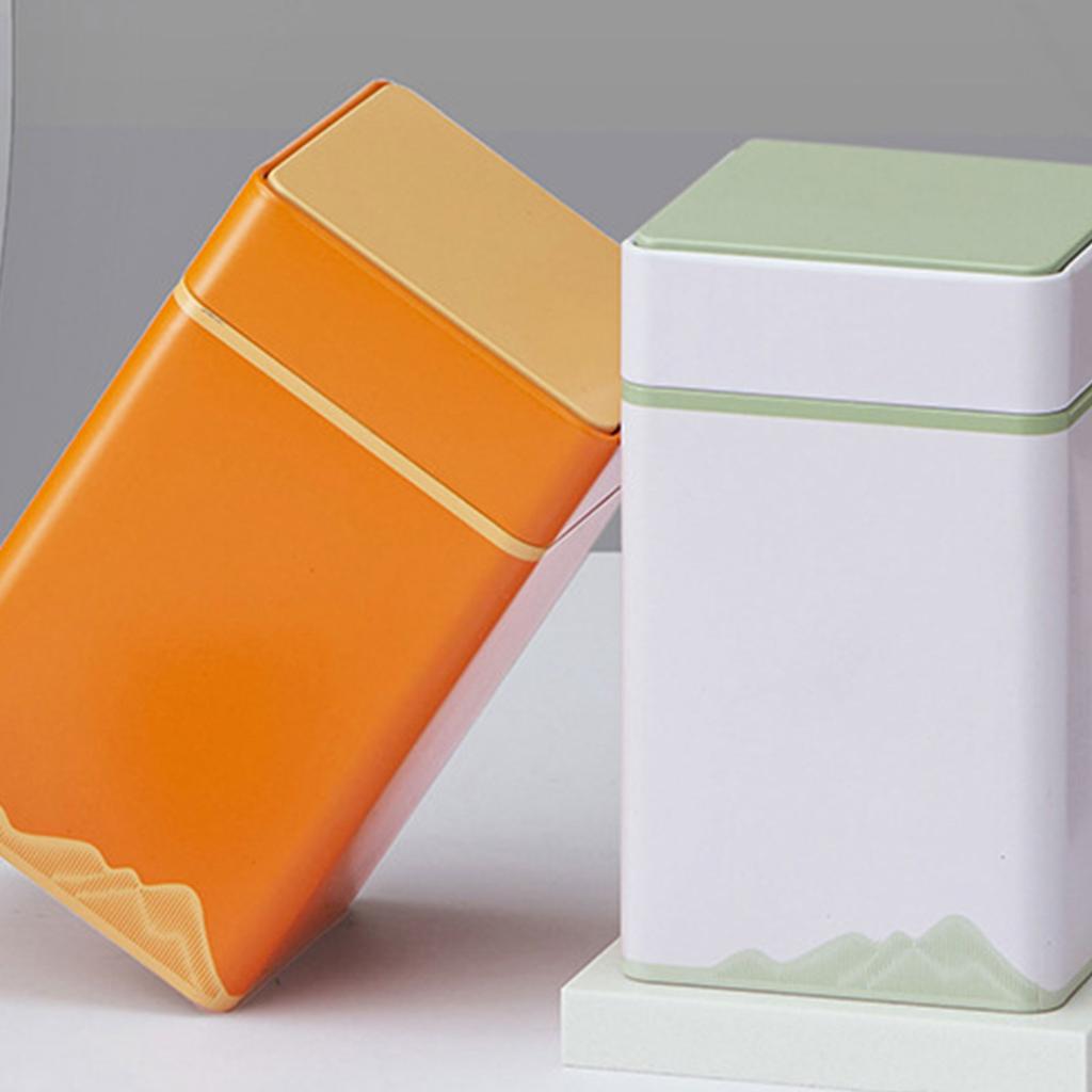Square Metal Tins with Lids Empty Tins Box Containers Decorative Short/Tall Tins Gift Candy Loose Tea Storage Organizers
