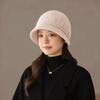 Hat Women'S Middle-Aged And Elderly Knitted Hat Rabbit Fur Velvet Warm Pullover Hat Autumn And Winter Cold-Proof Mother Hat Fashion Shows Small Face