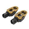 1 Pair Motorcycle Footpeg Left Right Anti Slip Universal Aluminum Alloy Motorcycle Footpeg Golden