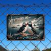 Cartello Metallo Vintage Puffino Latta Decorazione Murale per Home Bar Garage Man Cave 12x8 Pollici